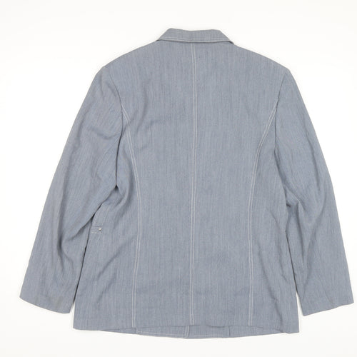 Marcona Women's Blue Size 14 Button Blazer