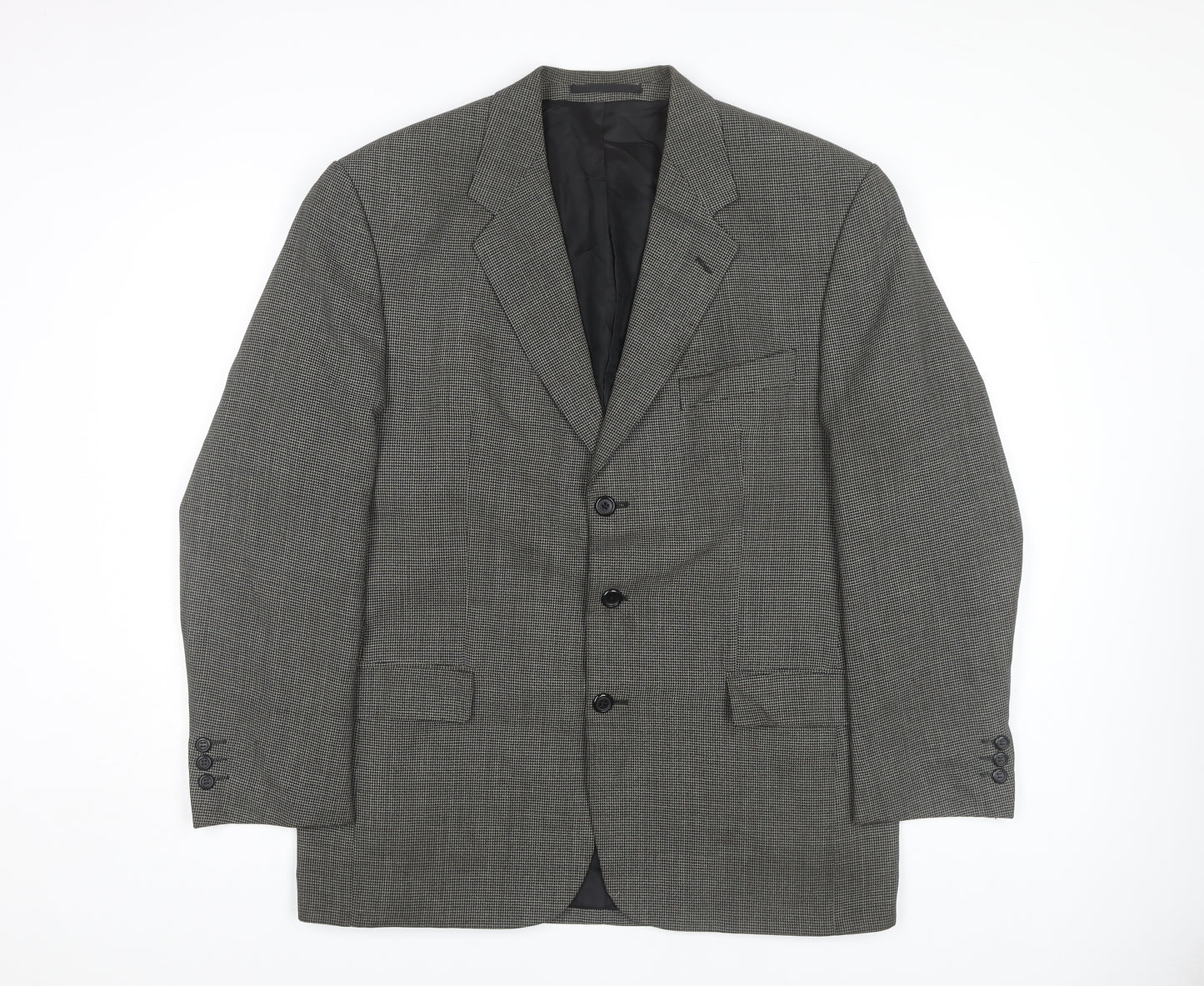 Jonathan Adams Men's Grey Check Blazer, Size 42 Regular Fit