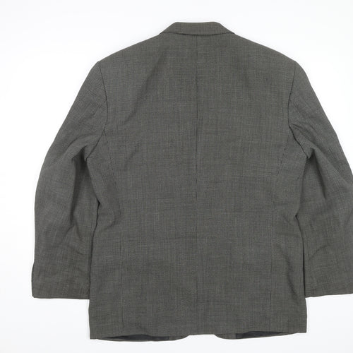 Jonathan Adams Men's Grey Check Blazer, Size 42 Regular Fit