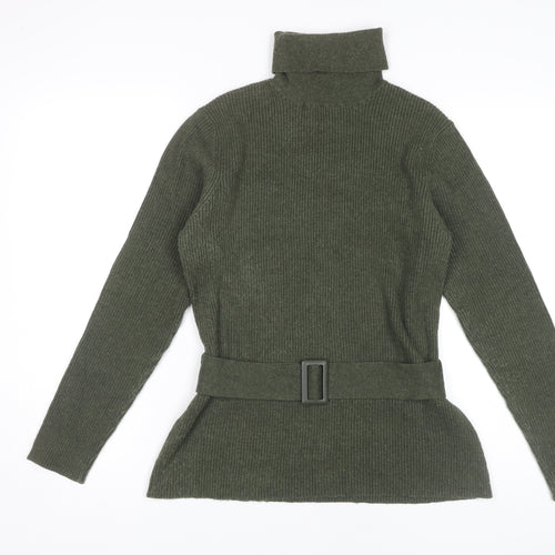 Principles Women's Green Roll Neck Jumper, Size 14