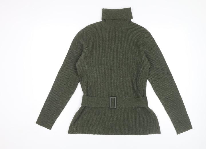 Principles Women's Green Roll Neck Jumper, Size 14