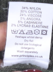 Principles Women's Green Roll Neck Jumper, Size 14