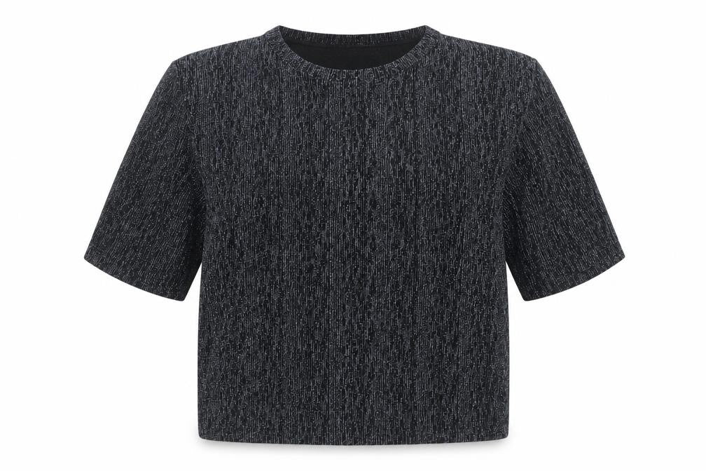 Front view of Mango Women’s Black Short Sleeve Blouse, size UK 2