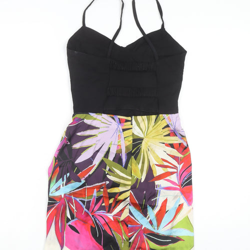 Zara Women's Black Floral Slip Dress, Size S