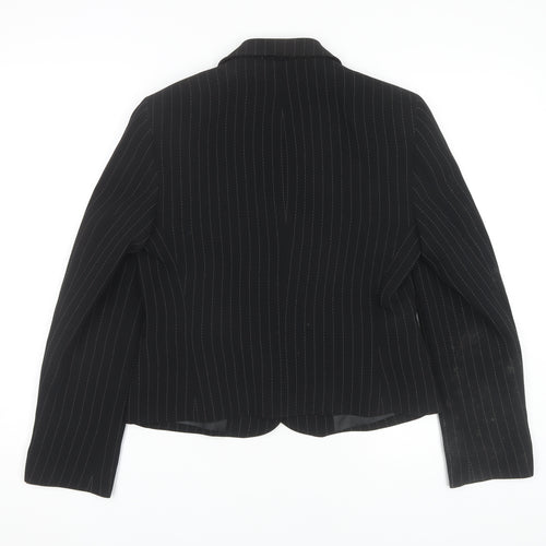 Marks and Spencer Women's Black Pinstripe Suit Jacket Size 12