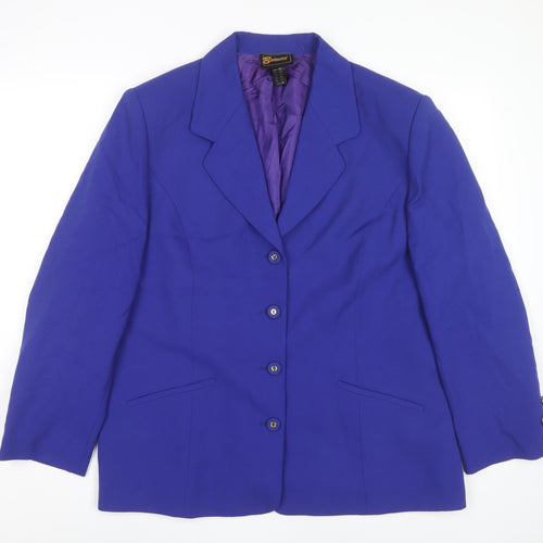 Barucci Women's Blue Blazer, Size 20, Buttoned, Lined