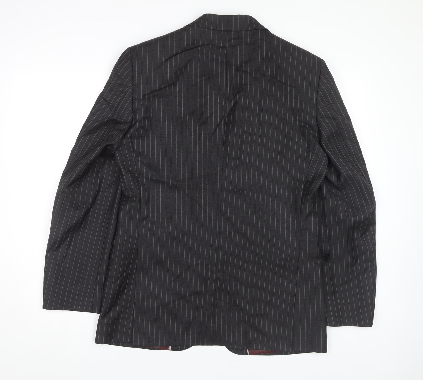 Chester Barrie Men's Grey Striped Wool Blazer, 38R