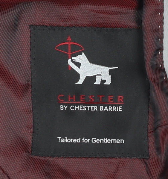 Chester Barrie Men's Grey Striped Wool Blazer, 38R