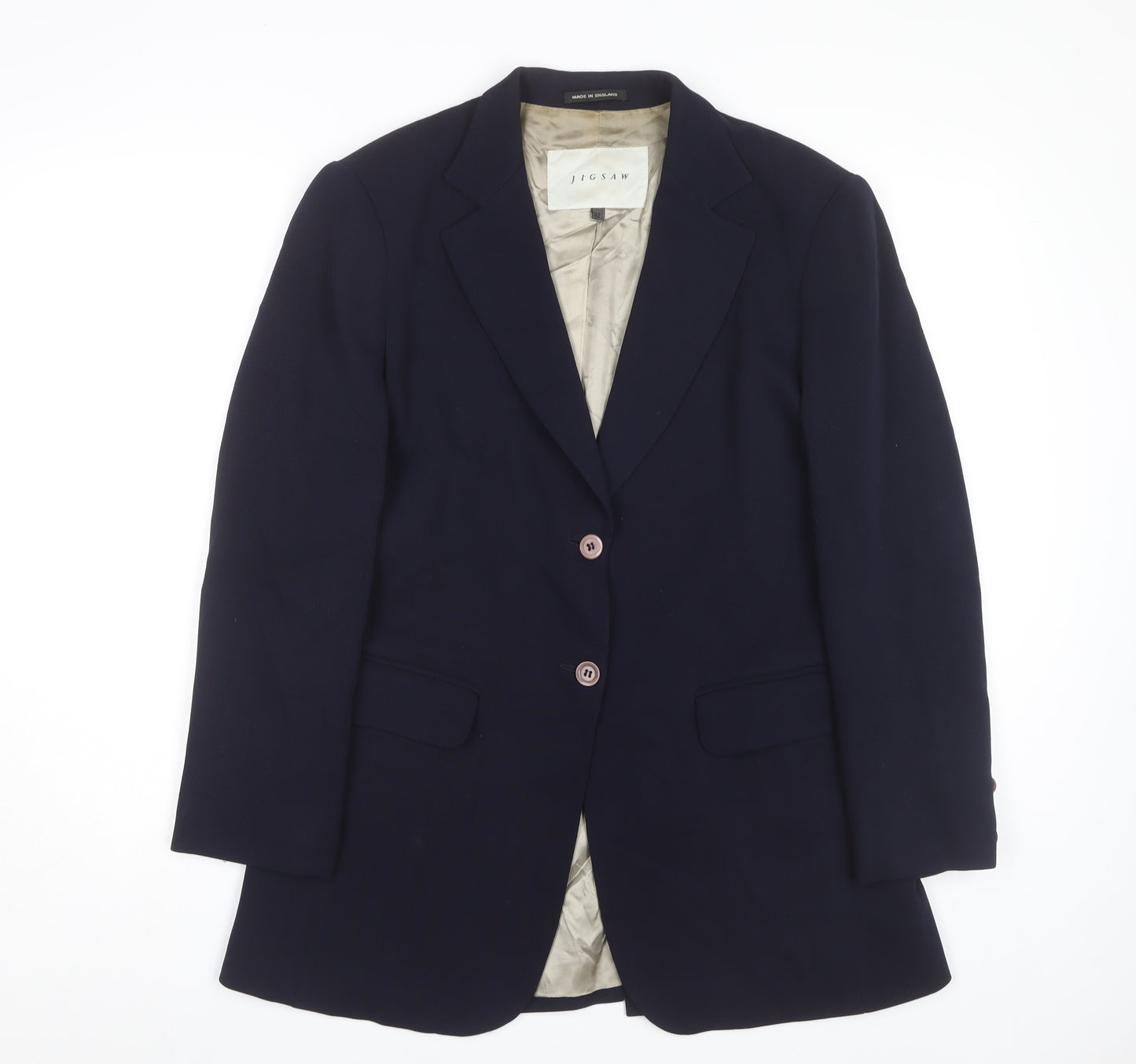 Jigsaw Women's Blue Wool Blend Blazer Size 12