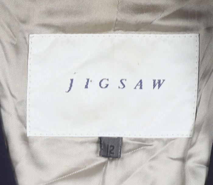 Jigsaw Women's Blue Wool Blend Blazer Size 12