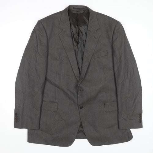 Marks & Spencer Men's Grey Wool Blazer, 44R, Formal