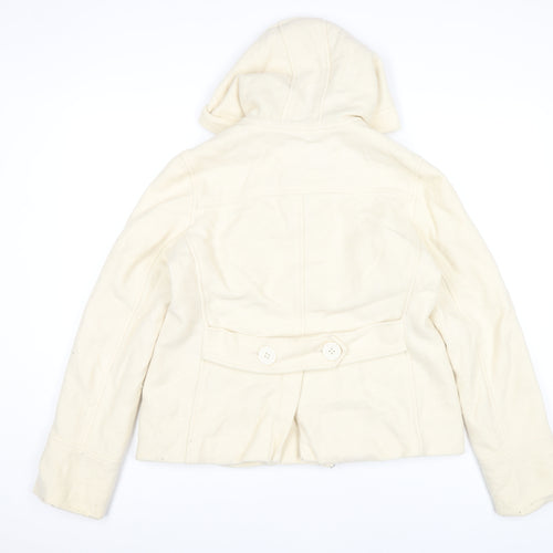 Polo Jeans Women's Ivory Wool Pea Coat XL
