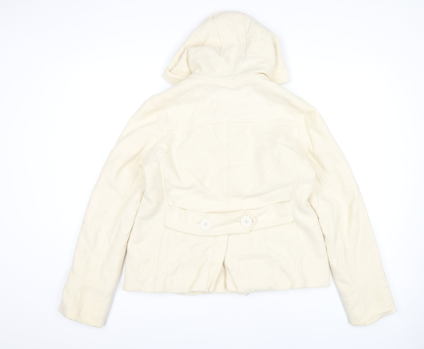 Polo Jeans Women's Ivory Wool Pea Coat XL