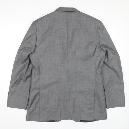 Karl Jackson Men's Grey Blazer 40 Check Regular Fit