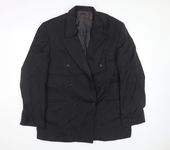 Burton Men's Black Double Breasted 42 Long Blazer