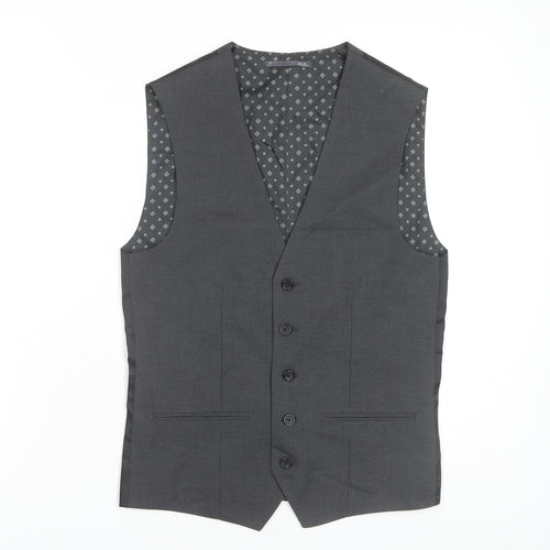 Next Men's Grey Waistcoat Size 34 Regular Fit