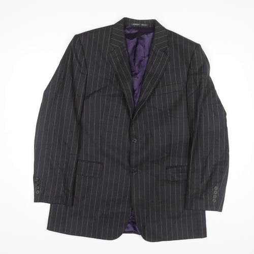Paul Costelloe Men's Black Striped Blazer 40R
