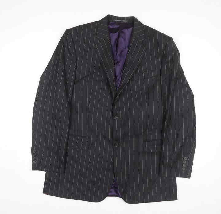 Paul Costelloe Men's Black Striped Blazer 40R