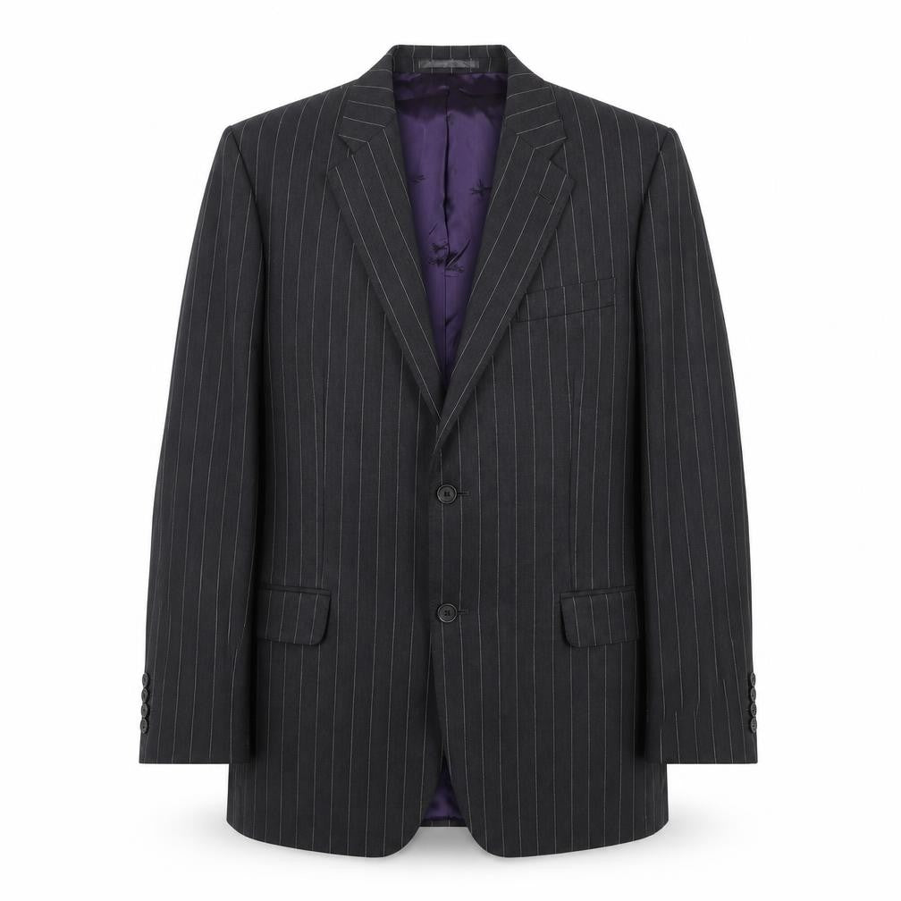Front view of Paul Costelloe Men's Black Striped Blazer 40R