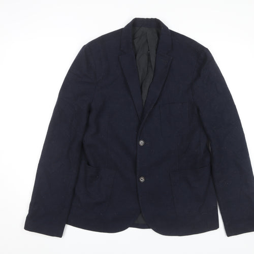 Topman Men's Navy Blue Blazer, Size 40, Business Casual