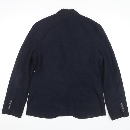 Topman Men's Navy Blue Blazer, Size 40, Business Casual