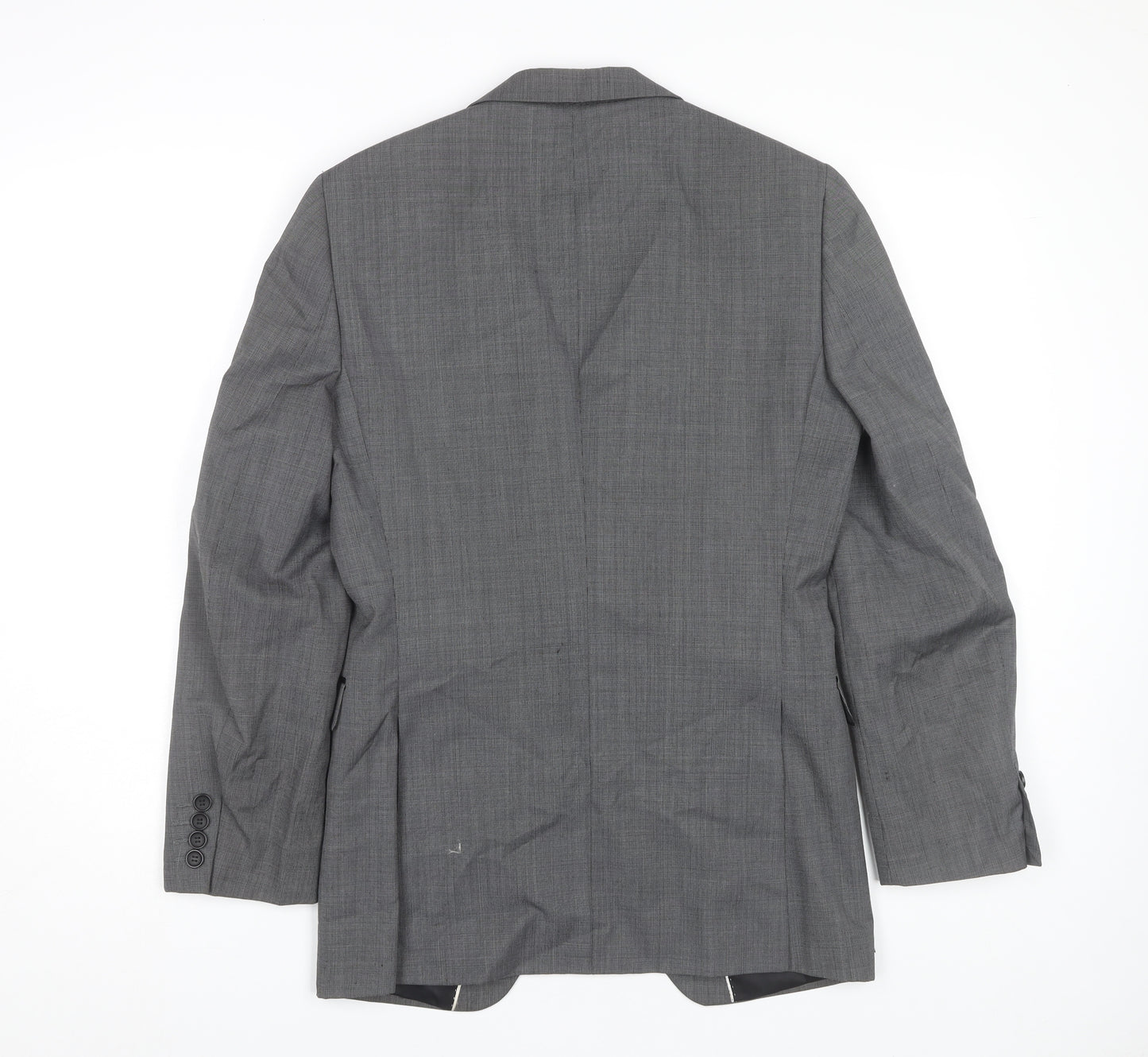 Topman Men's Grey Blazer, Size 34, Single-Breasted