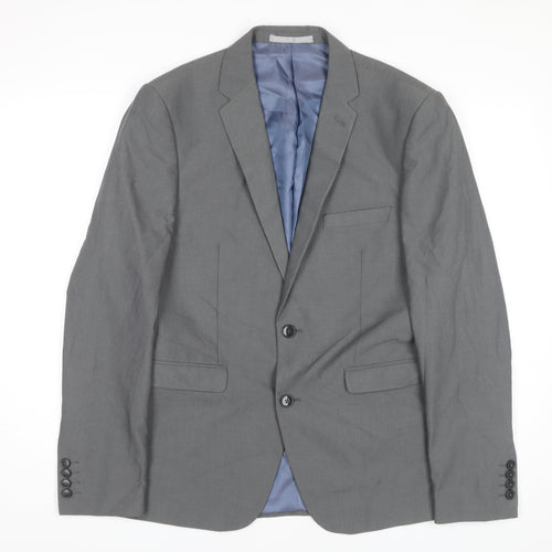 Burton Menswear Grey Slim Fit Blazer Men's 40R
