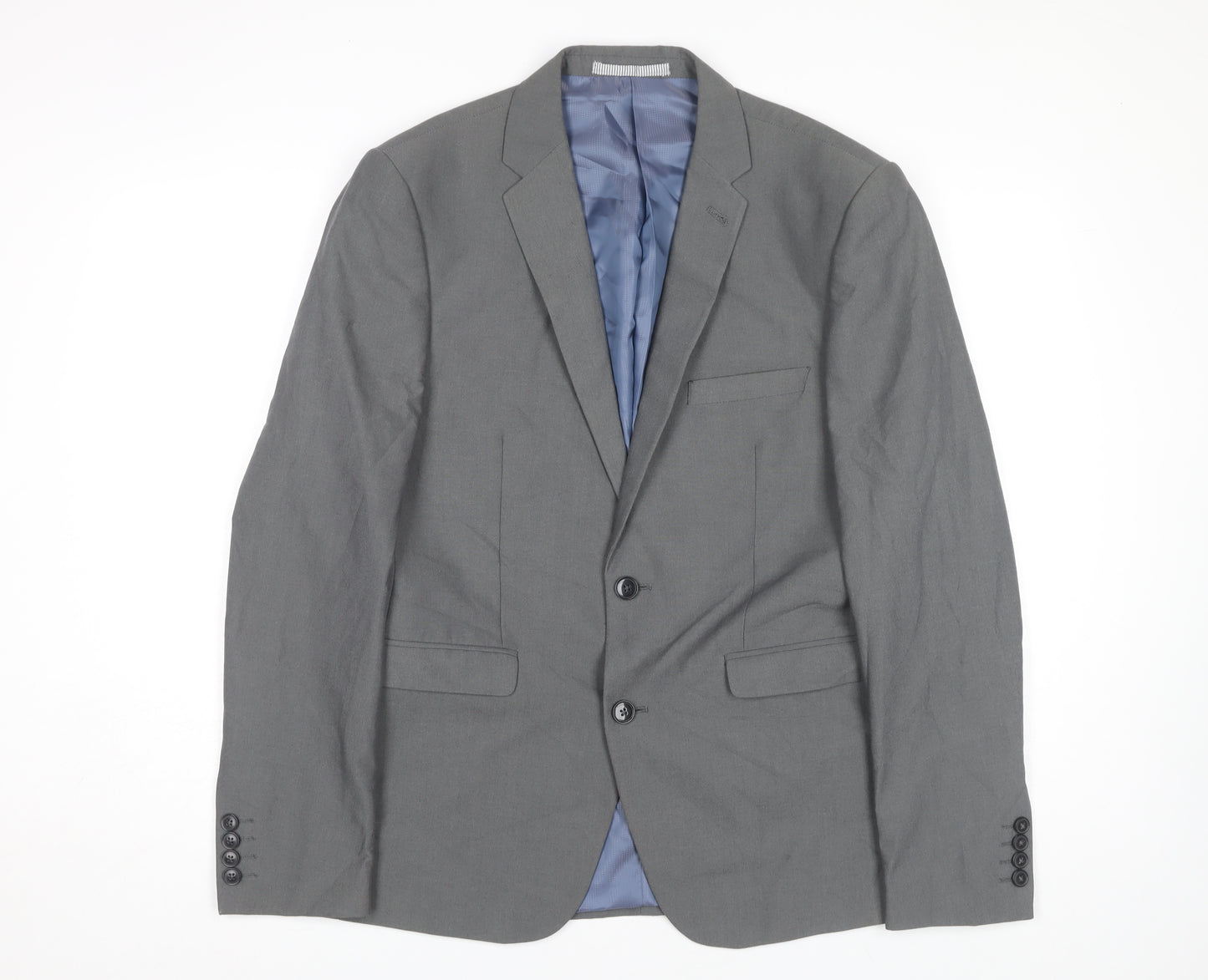 Burton Menswear Grey Slim Fit Blazer Men's 40R