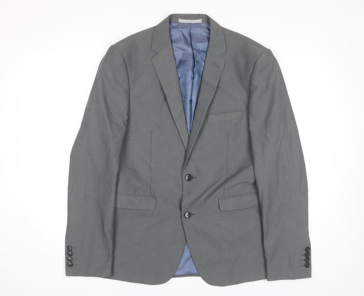 Burton Menswear Grey Slim Fit Blazer Men's 40R