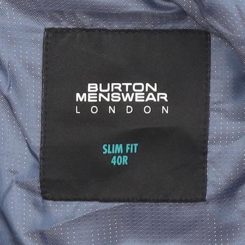 Burton Menswear Grey Slim Fit Blazer Men's 40R