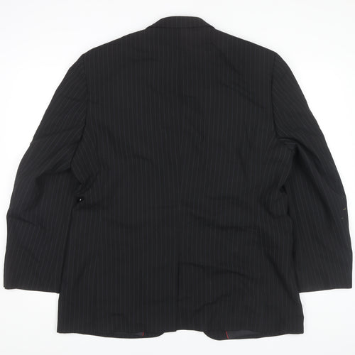 Burton Men's Black Blazer 42S Classic Striped Formal