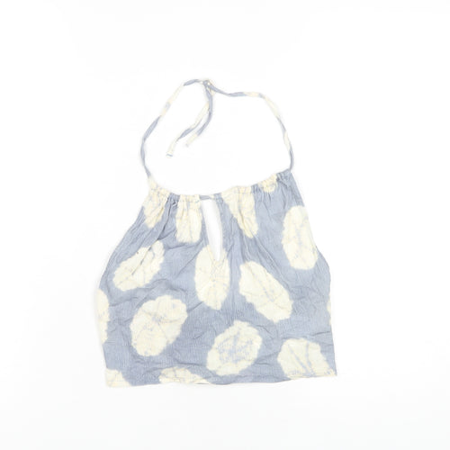 Pull&Bear Women's Blue Camisole Halter Tank Top M