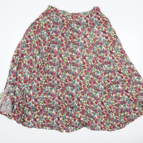 Monsoon Women's Floral Midi Skirt, Size 16, A-Line Style