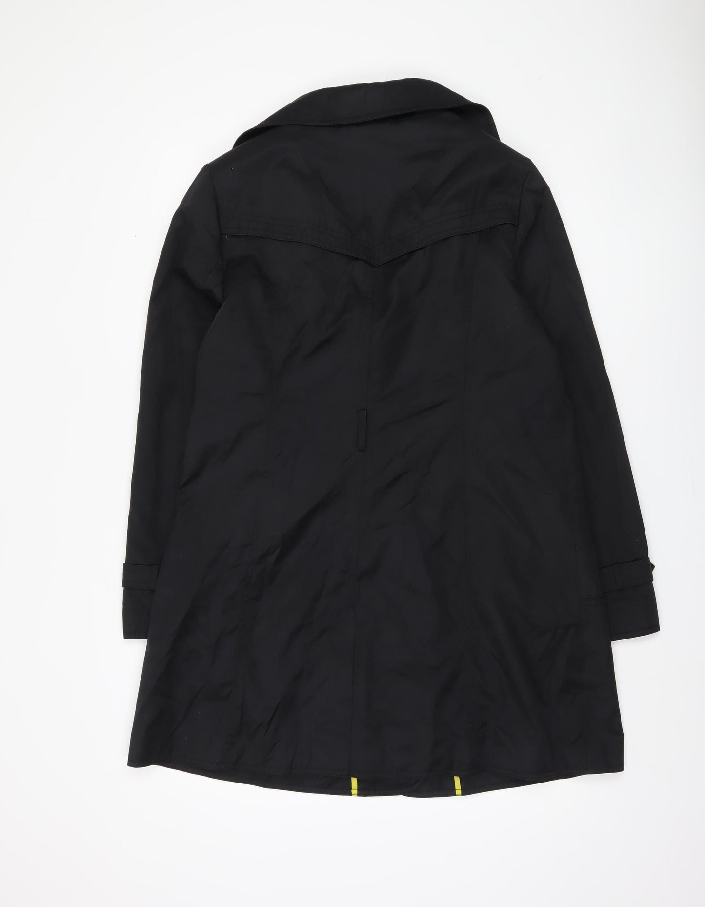 Gallery Women's Black Cotton Blend Mid Coat L