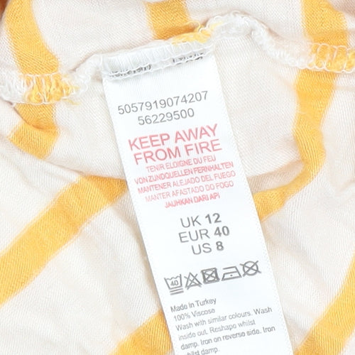 Dorothy Perkins Women's Multicoloured Striped Top Size 12