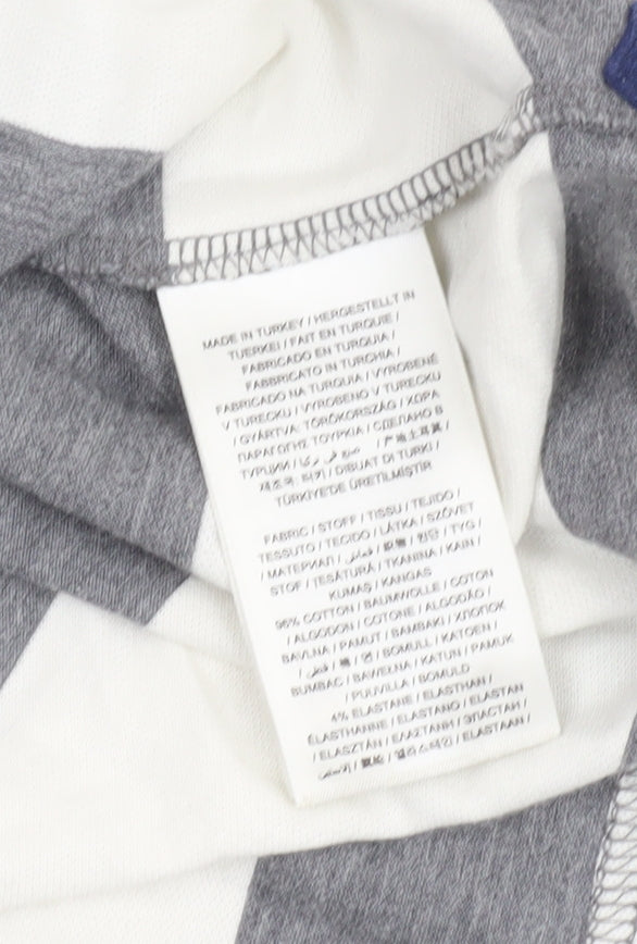 GANT Men's 2XL Grey Striped Polo Shirt