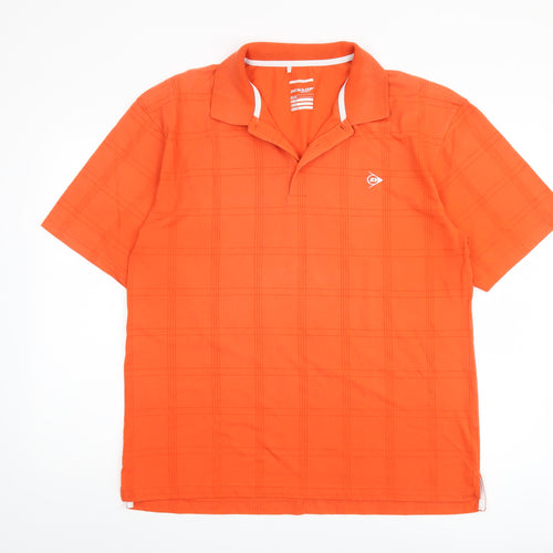 Dunlop Men's Orange Polo, 2XL, Short Sleeve, Regular Fit