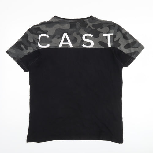Stonecast Men's Black Camouflage T-Shirt Size L
