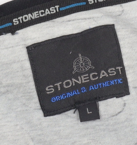 Stonecast Men's Black Camouflage T-Shirt Size L
