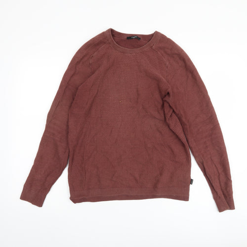 Jack & Jones Men’s Brown Cotton Pullover - Size S
