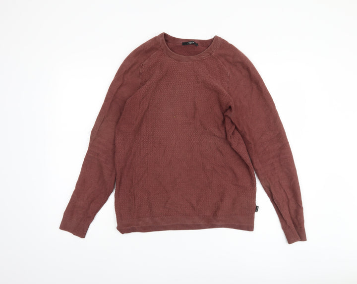 Jack & Jones Men’s Brown Cotton Pullover - Size S