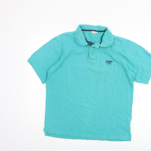 Cotton Traders Men's Blue Polo Shirt M