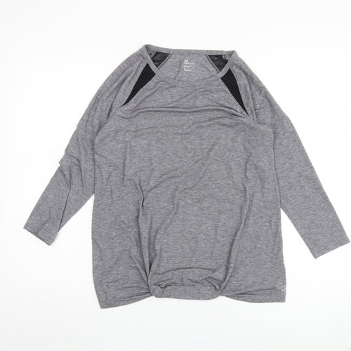 GapFit Women's Grey Maternity Long Sleeve T-Shirt, Size S