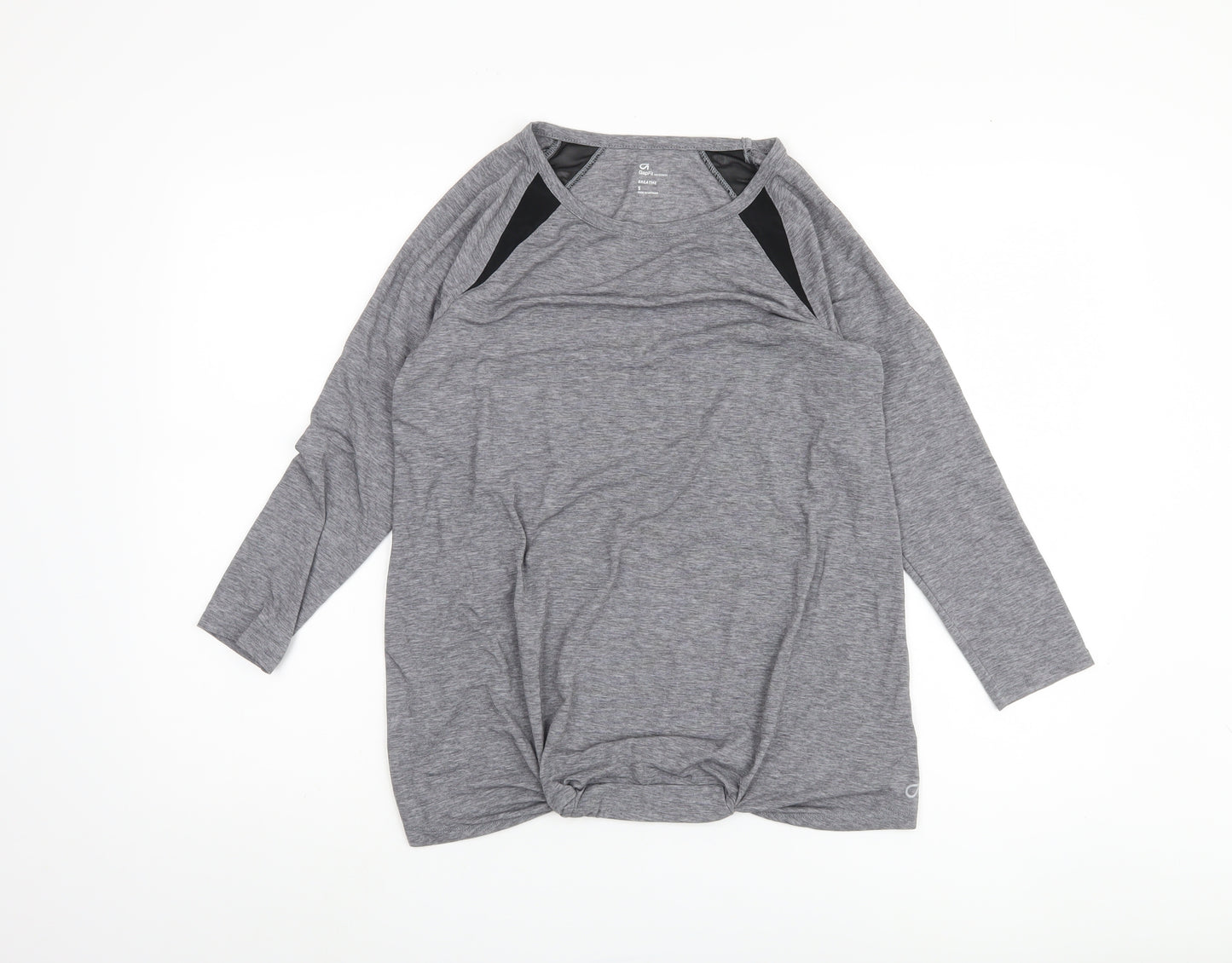 GapFit Women's Grey Maternity Long Sleeve T-Shirt, Size S
