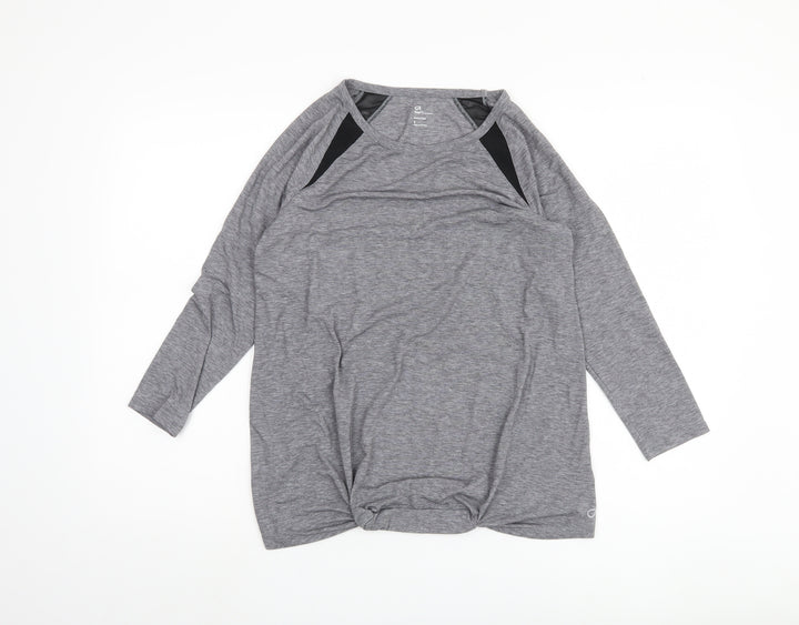 GapFit Women's Grey Maternity Long Sleeve T-Shirt, Size S