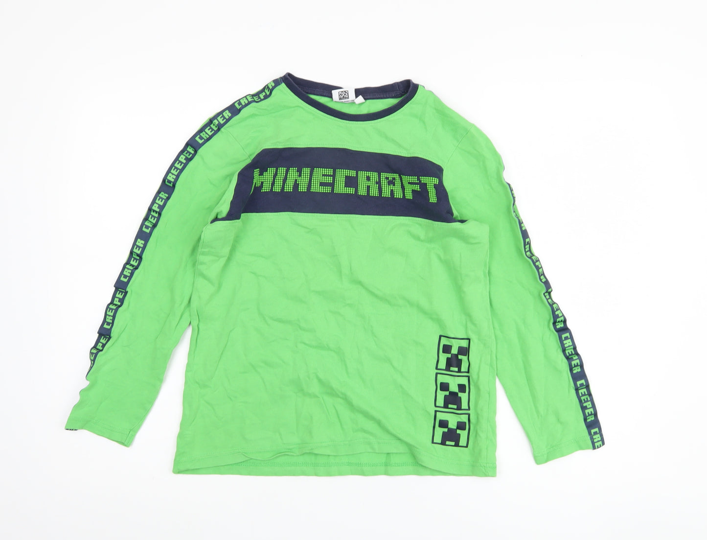 Minecraft Boys Green Long Sleeve T-Shirt 11-12 Years