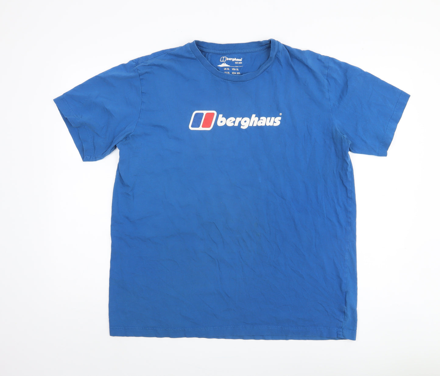 Berghaus Men's Blue XL Cotton T-Shirt - Logo Design