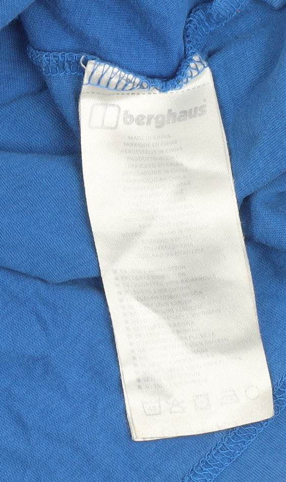 Berghaus Men's Blue XL Cotton T-Shirt - Logo Design