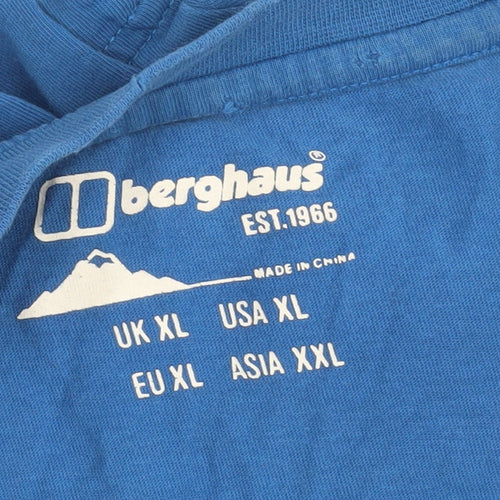 Berghaus Men's Blue XL Cotton T-Shirt - Logo Design
