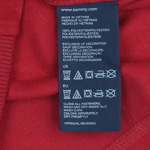 Tommy Hilfiger Men's Red Polyester Jacket Size 44